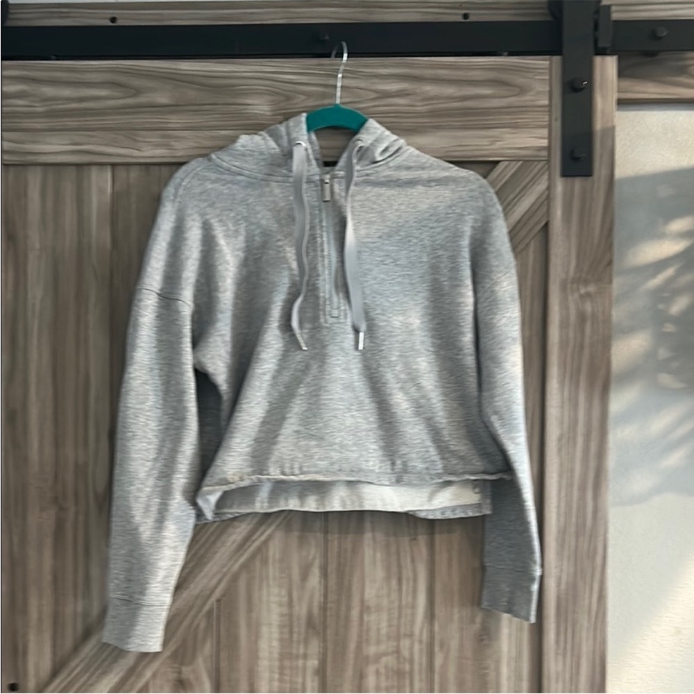 Calvin Klein Light Gray Women's Crop Hoodie Size S